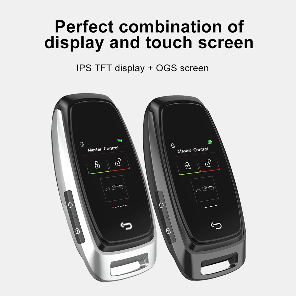 Car Intelligent Key with LCD Touchscreen Comfort Access Keyless Entry Touchless Remote Control Door Lock for All One-Button Starts Stop Engine Models