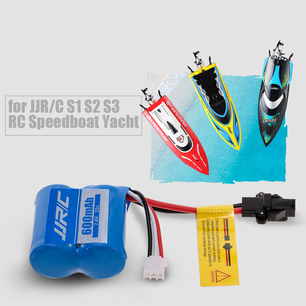 18350 7.4V 600mAh Li-ion Battery for JJR/C S1 S2 S3 H100 H106 RC Speedboat Yacht