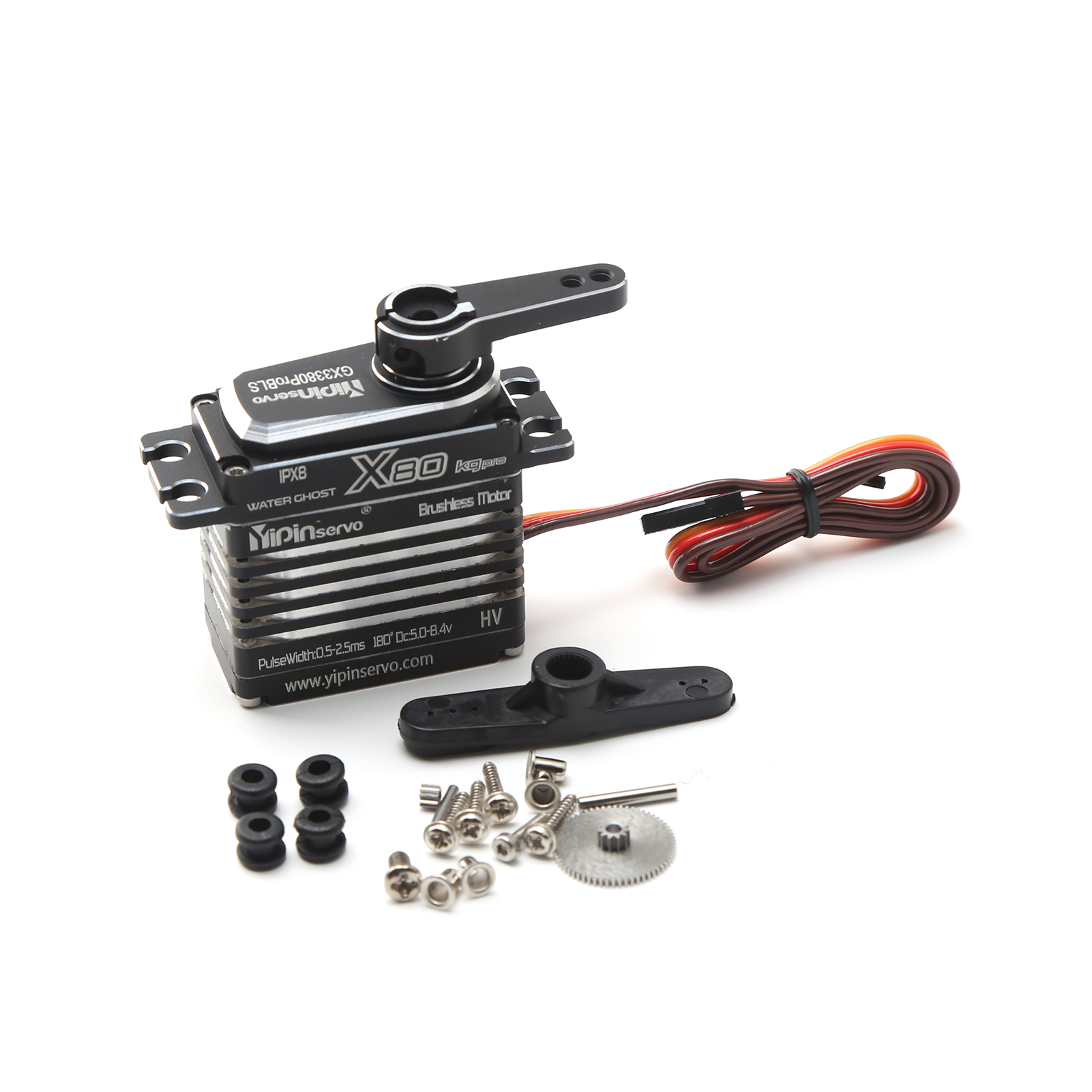 YIPINServo Digital Servo 80kg Metal Gear High Torque Waterproof for  RC Car Crawler Robot