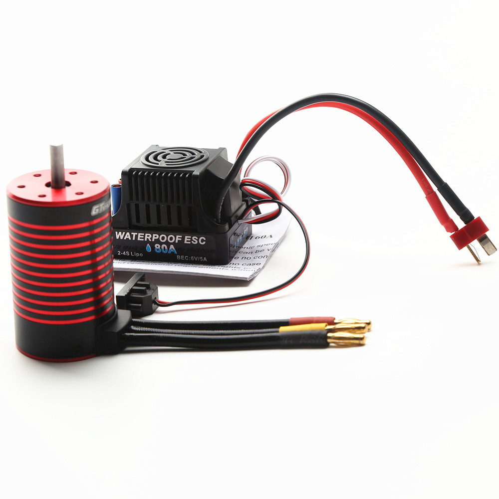 GTSKYTENRC Waterproof 3660 Brushless Motor 4200KV With 80A Brushless ESC For Trax4 Remote