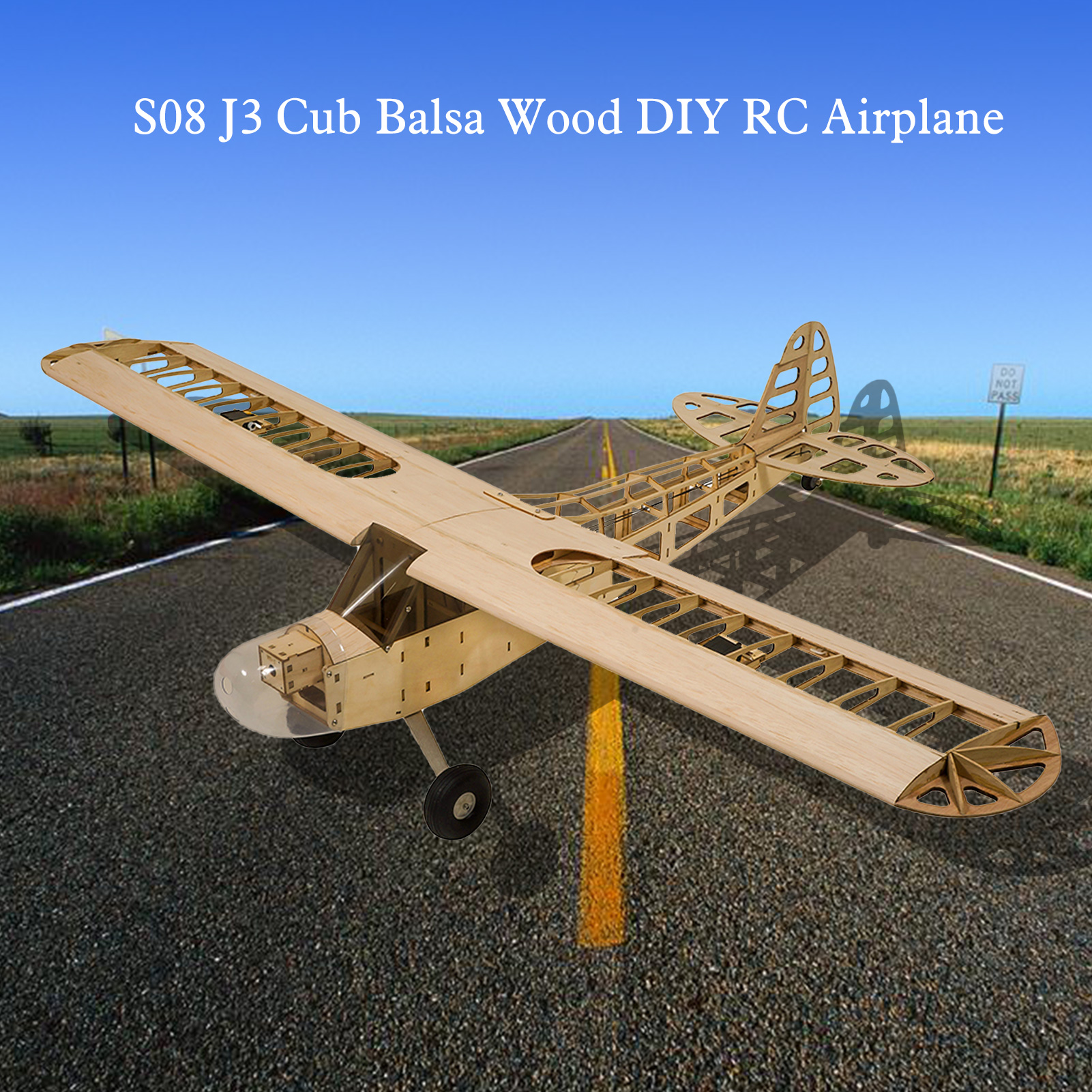 Dancing Wings Hobby S0801 Balsa Wood RC Airplane 1.2M Piper Cub J-3 Remote Control Aircraft KIT Version DIY Flying Model