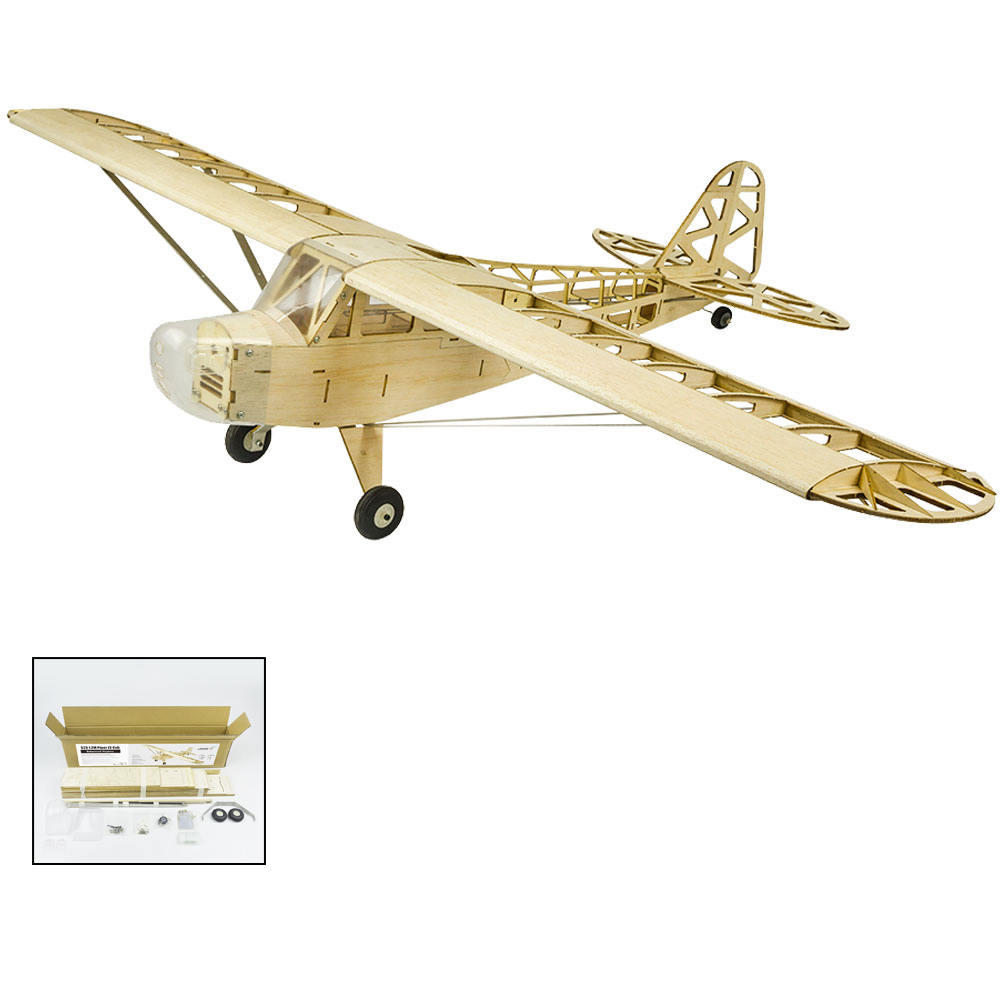 Dancing Wings Hobby S2301 Balsa Wood RC Airplane 1200mm Electric Powered J3 CUB RC Aircraft Unassembled KIT Version DIY Flying Model