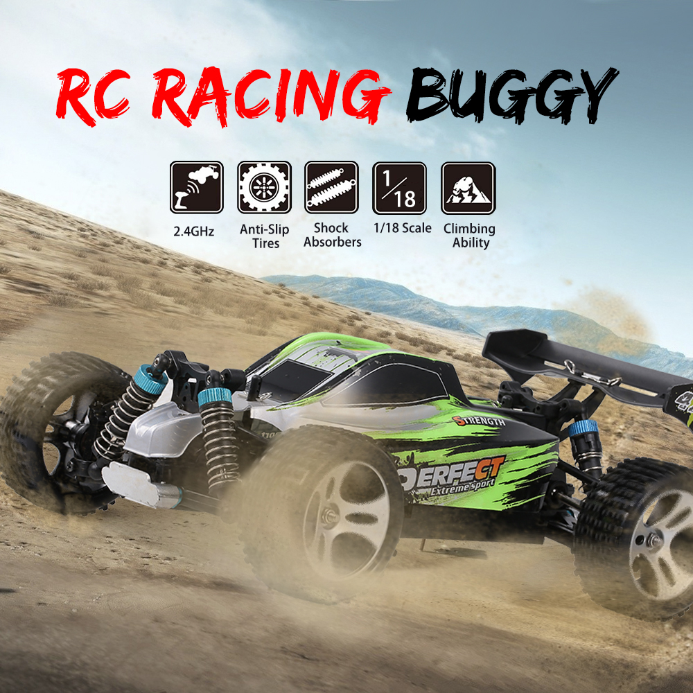 WLtoys A959-A RC Car 2.4G 1/18 4WD 35KM/h Racing Buggy Car High Speed Vehicle Off Road Truck  RTR