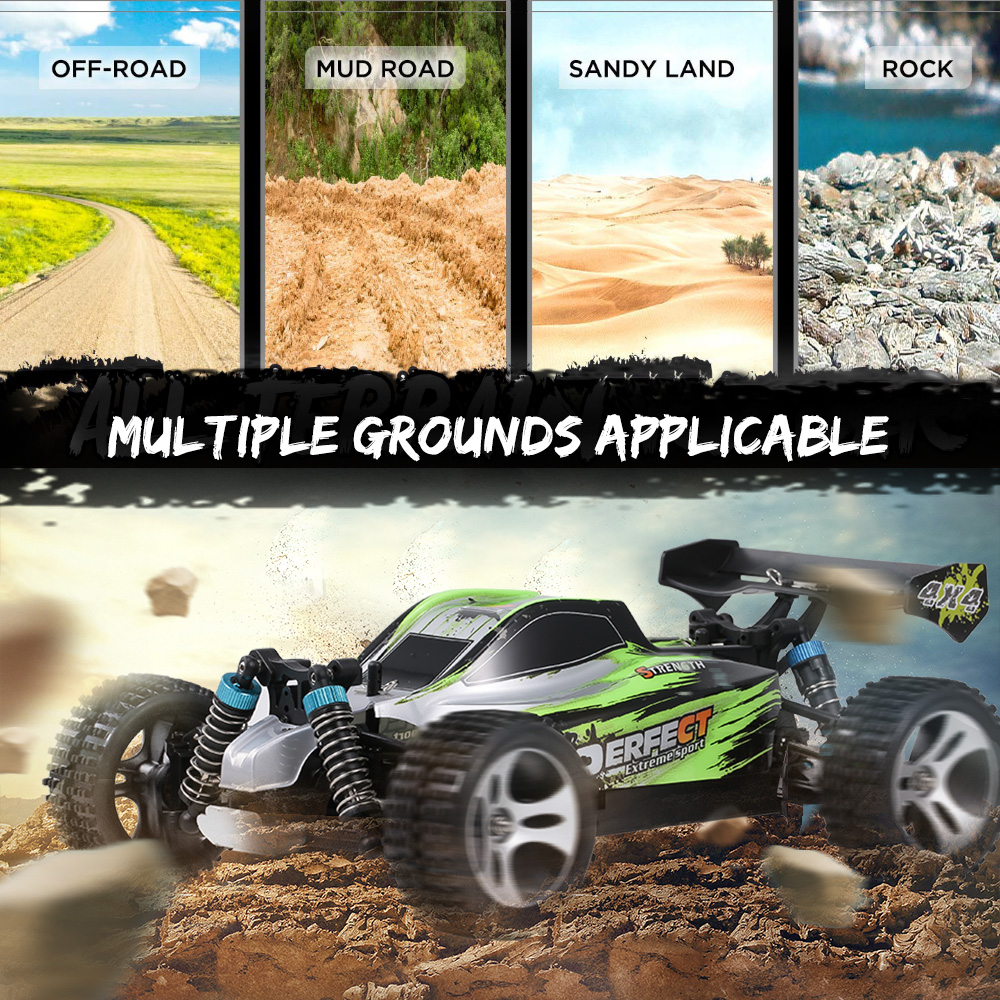 WLtoys A959-A RC Car 2.4G 1/18 4WD 35KM/h Racing Buggy Car High Speed Vehicle Off Road Truck  RTR