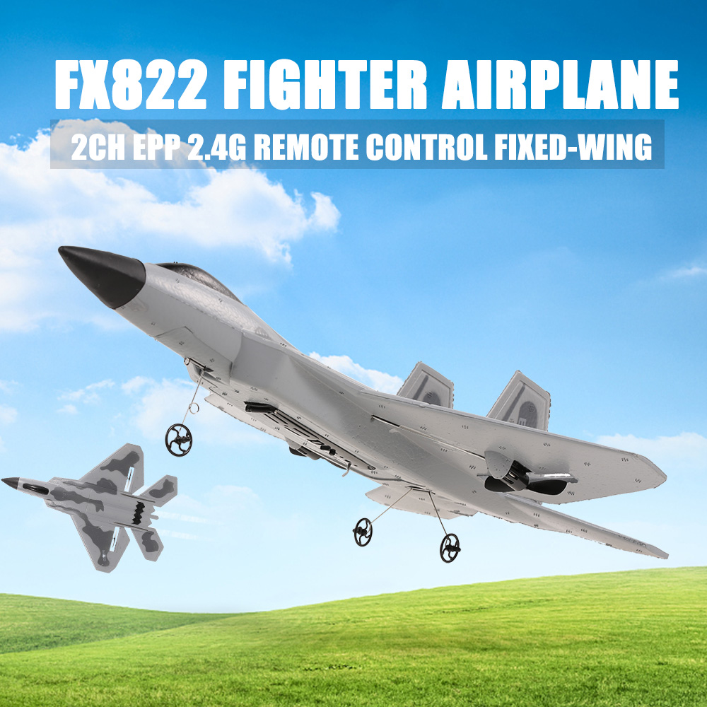 FX822 F-22 Raptor Model Fighter Airplane 2CH EPP 2.4G Remote Control Airplane Fixed-wing RTF Toy