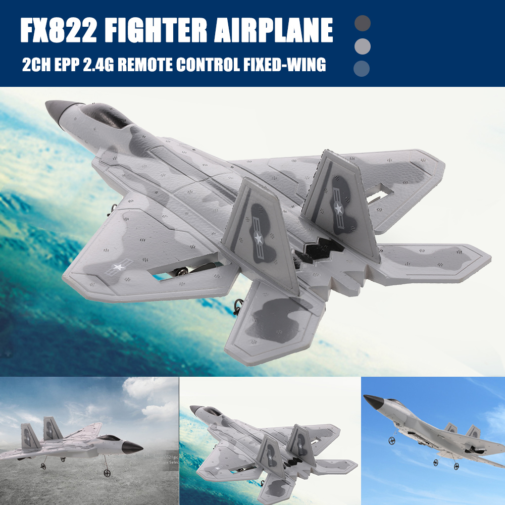 FX822 F-22 Raptor Model Fighter Airplane 2CH EPP 2.4G Remote Control Airplane Fixed-wing RTF Toy