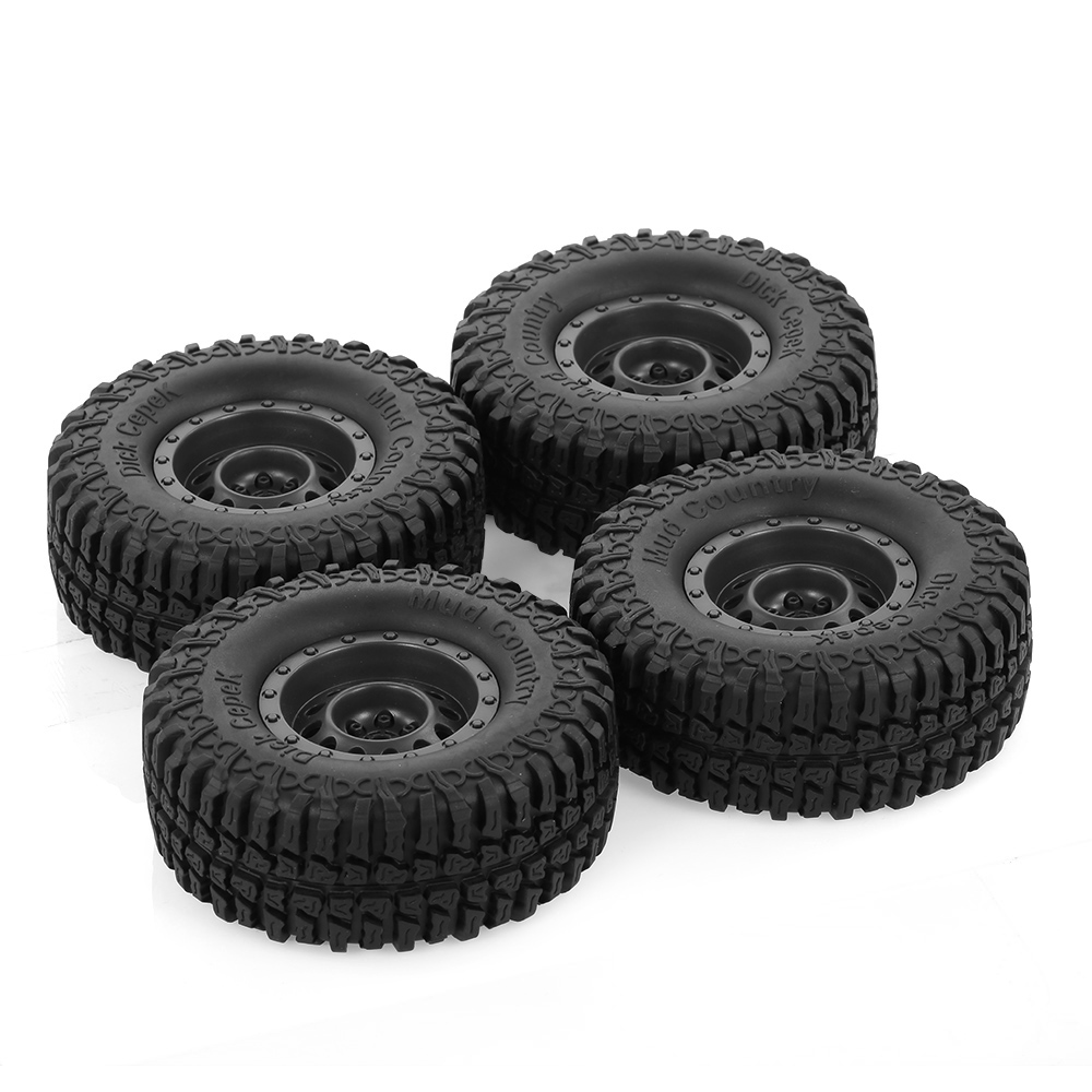 4pcs AUSTAR 100mm 1.9 Inch Rim Rubber Tyre Tire Wheel Replacement for TRX HSP Redcat RC4WD Tamiya Axial SCX10 D90 HPI Rock Crawler