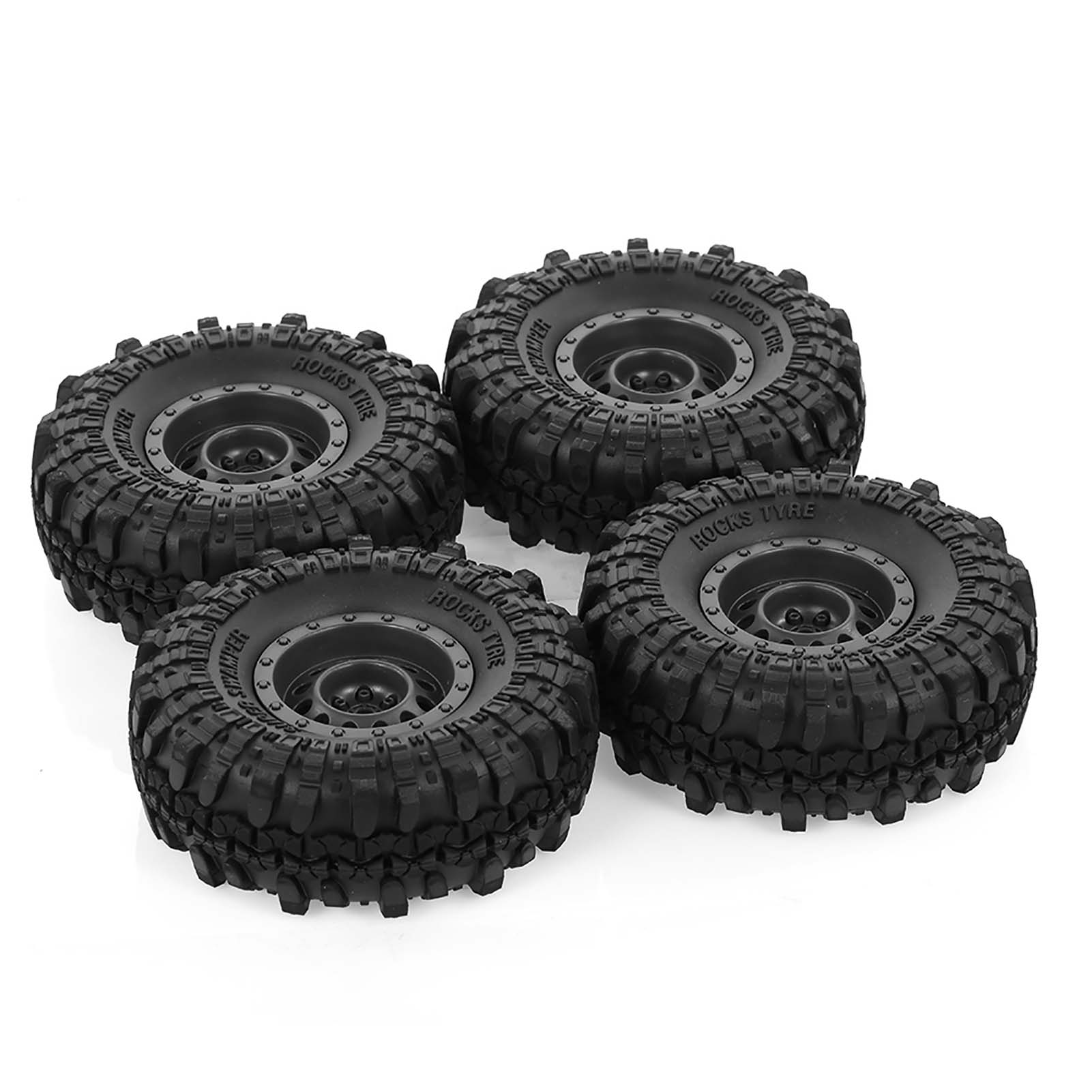 4pcs AUSTAR 110mm 1.9 Inch Rim Rubber Tyre Tire Wheel for 1/10 RC Car Traxxas HSP Redcat RC4WD Tamiya Axial SCX10 D90 HPI RC Rock Crawler