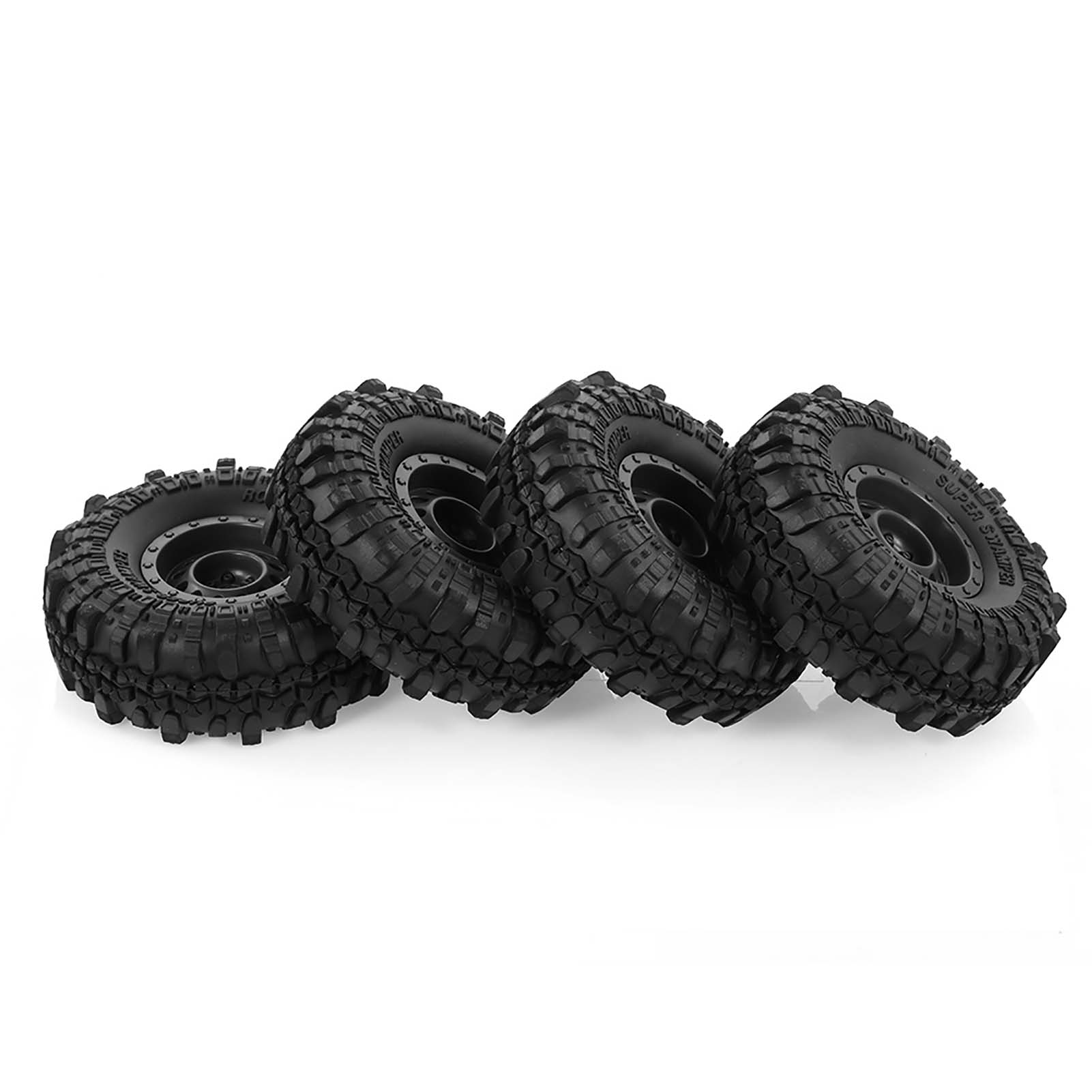 4pcs AUSTAR 110mm 1.9 Inch Rim Rubber Tyre Tire Wheel for 1/10 RC Car Traxxas HSP Redcat RC4WD Tamiya Axial SCX10 D90 HPI RC Rock Crawler