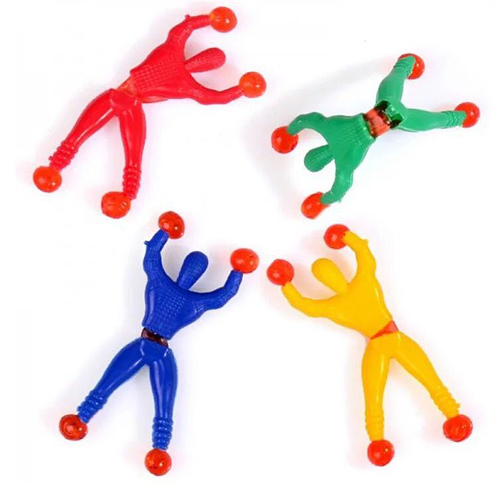 4Pcs Sticky Wall Climbing Man Rolling Men Creative Tricky Toys for Party Favor Kids