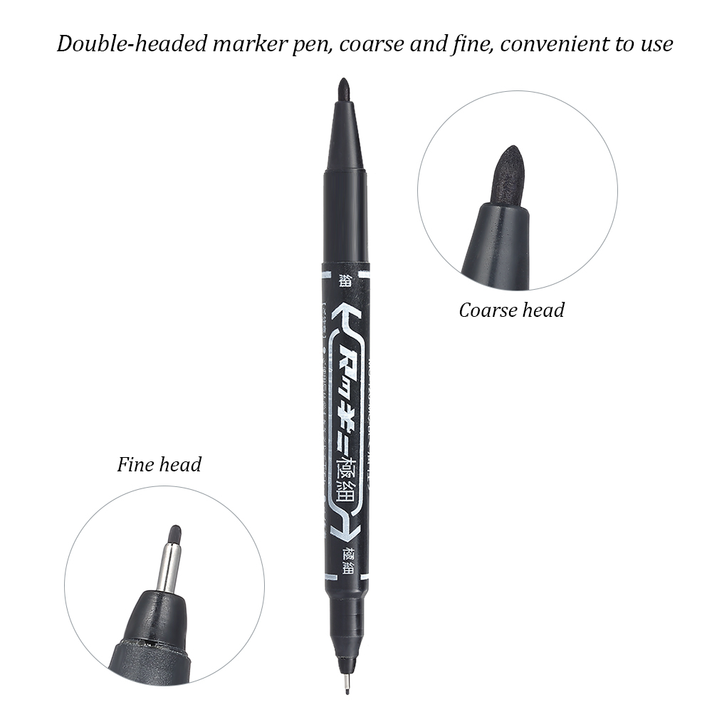 10Pcs Double-headed Tattoo Skin Marker Pen Tattooing Piercing Marking Pen for Permanent Tattoo Tool