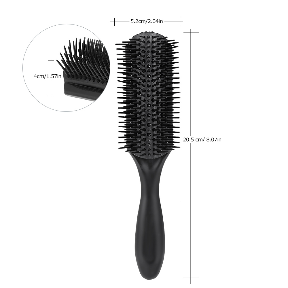 1pc Hair Comb Cushion Brush Anti-static Hairbrush 9 Rows Plastic Dentangling Hairdressing Scalp Massage