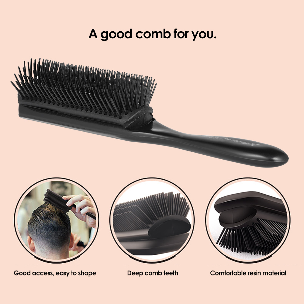 1pc Hair Comb Cushion Brush Anti-static Hairbrush 9 Rows Plastic Dentangling Hairdressing Scalp Massage