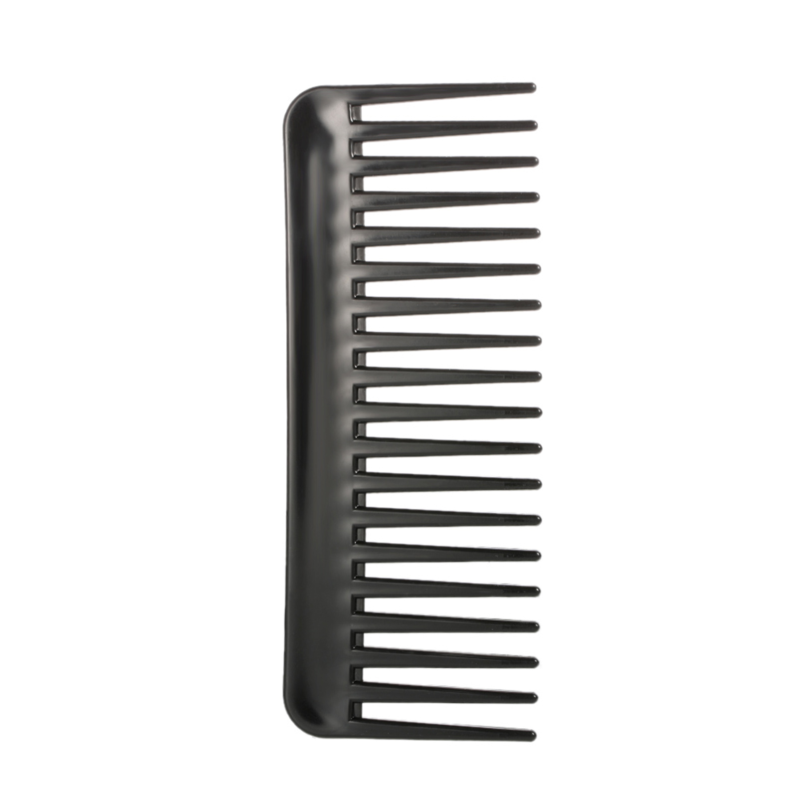 19 Teeth Large Wide Tooth Comb Detangling Hairbrush Heat-resistant Anti-static Scalp Massage ABS Hairdressing Comb Black