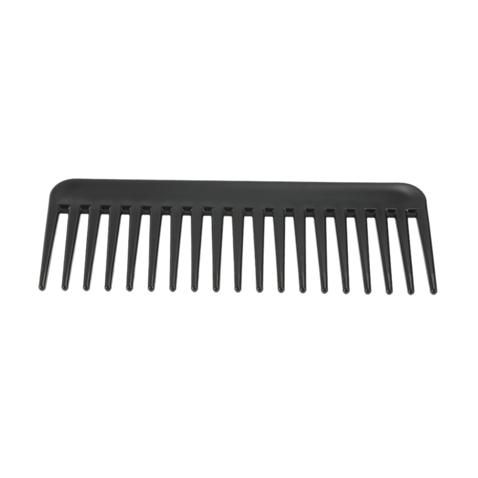 19 Teeth Large Wide Tooth Comb Detangling Hairbrush Heat-resistant Anti-static Scalp Massage ABS Hairdressing Comb Black