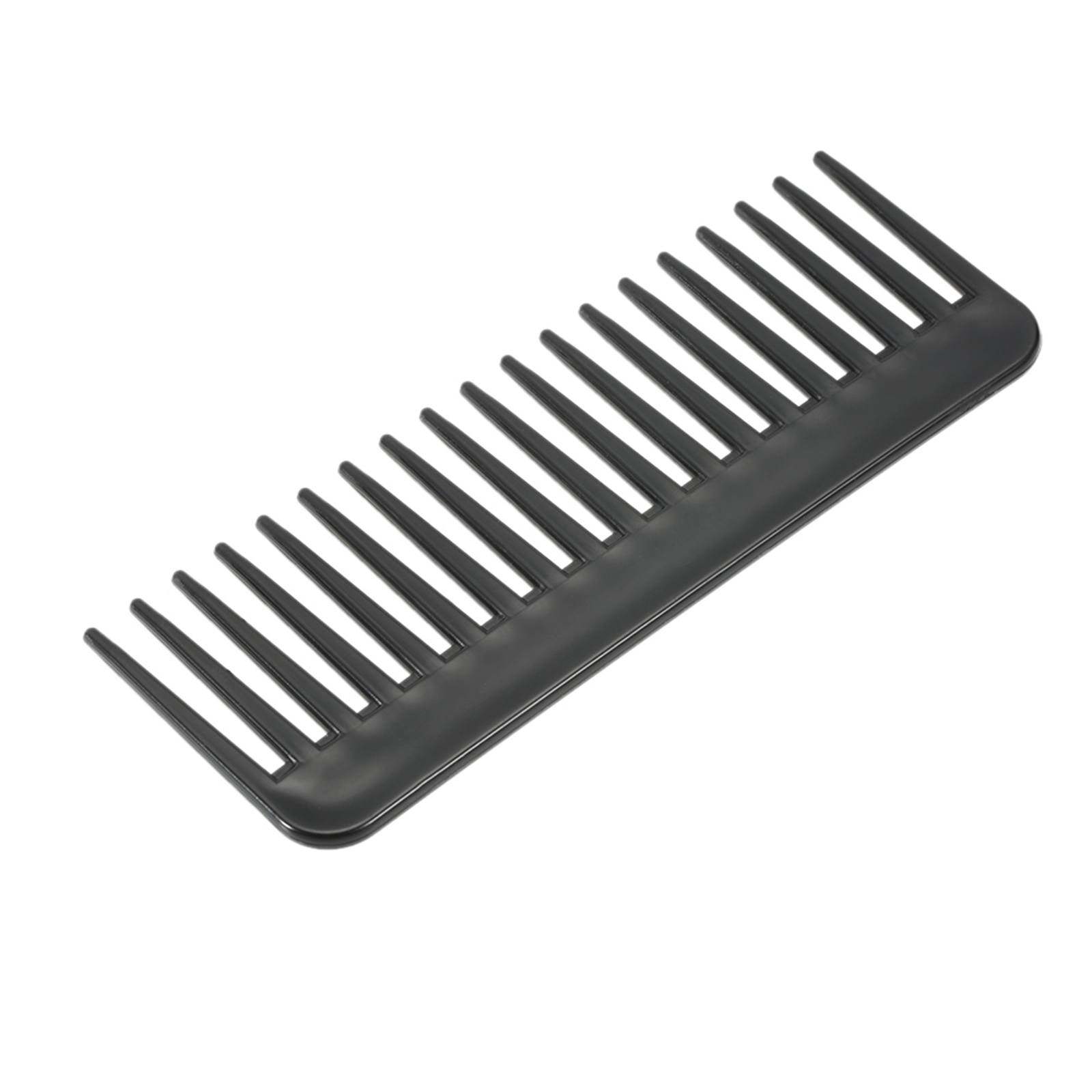 19 Teeth Large Wide Tooth Comb Detangling Hairbrush Heat-resistant Anti-static Scalp Massage ABS Hairdressing Comb Black