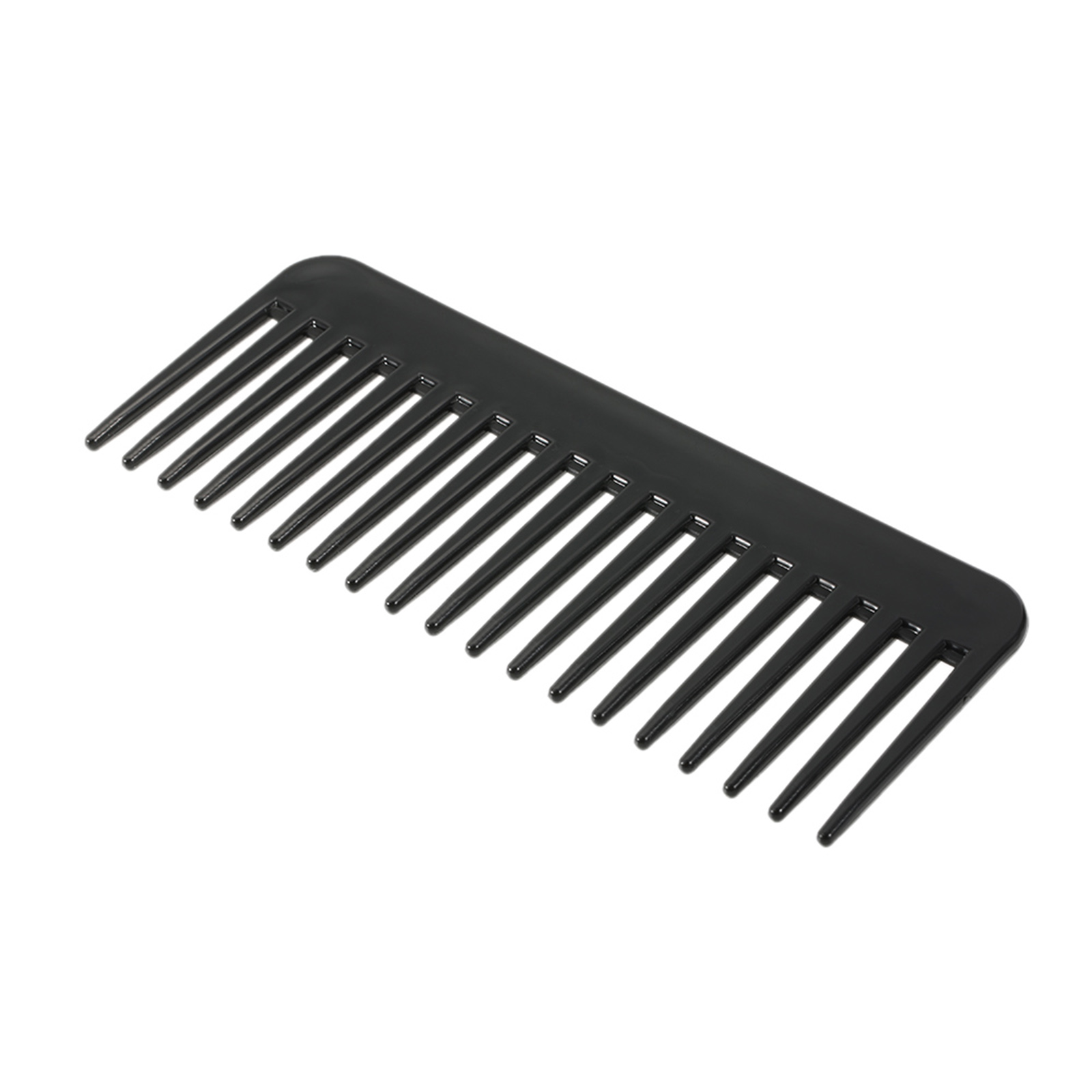 19 Teeth Large Wide Tooth Comb Detangling Hairbrush Heat-resistant Anti-static Scalp Massage ABS Hairdressing Comb Black