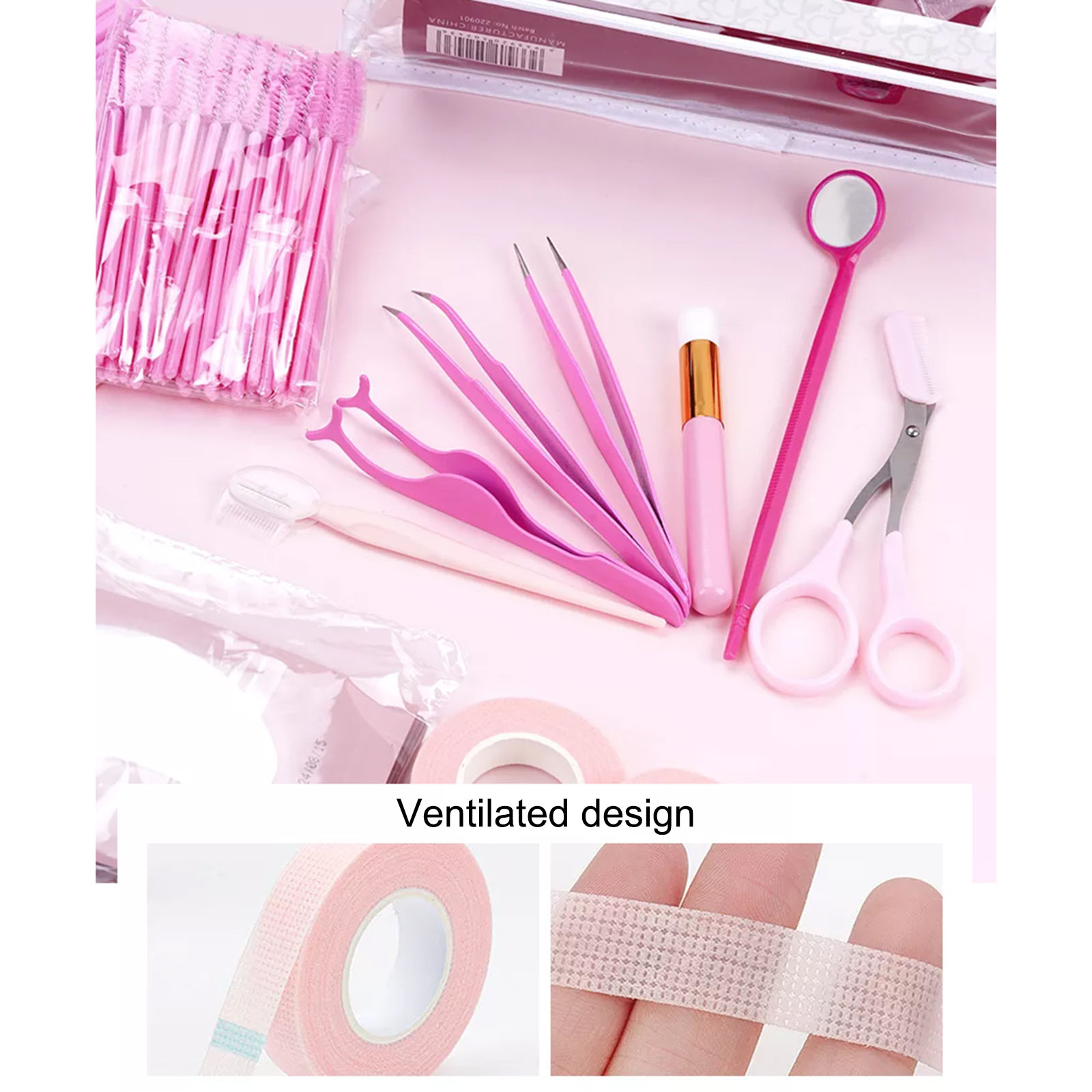 Eyelash Extension Kit False Lashes Eyelashes Extension Practice Set Eyelash Grafting Training Tool Lash Starter Tools for Makeup Practice Eye Lashes Graft