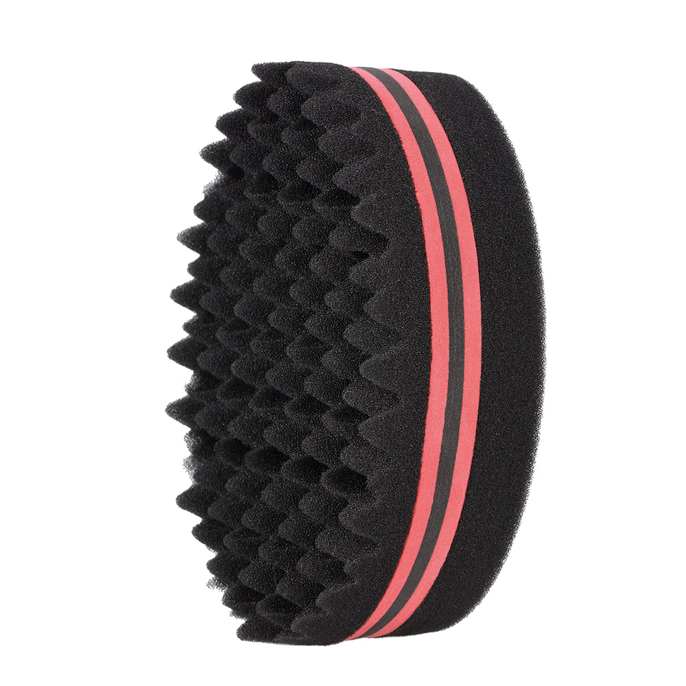 1Pc Oval Brush for Afros Dreadlocks Curl Coil Wave Double-sided Hair Twist Sponge Magic Hair Braider Random Color